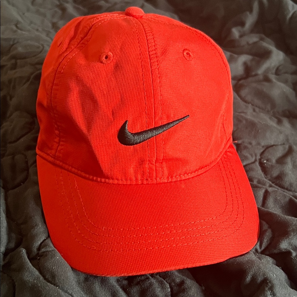 Nike Bright Red Cap with Black Swoosh